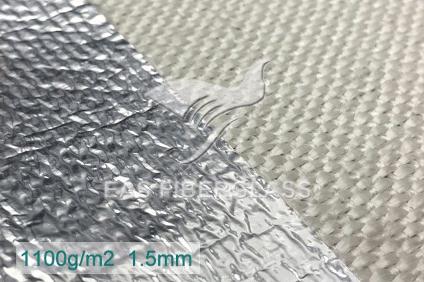 Aluminum Foil Coated Texturized Fiberglass Cloth 1.5mm